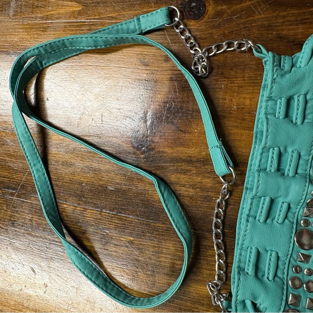 Blue‎ Studded Crossbody Purse - Picture 7 of 8